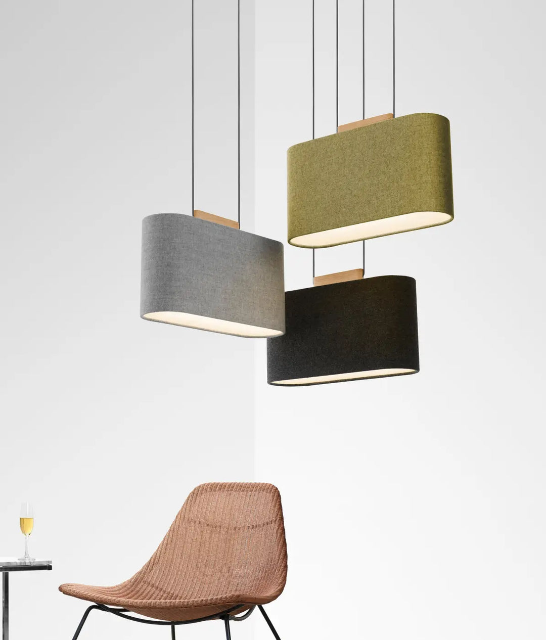 Suspensions Belmont en tissu dans un intérieur
