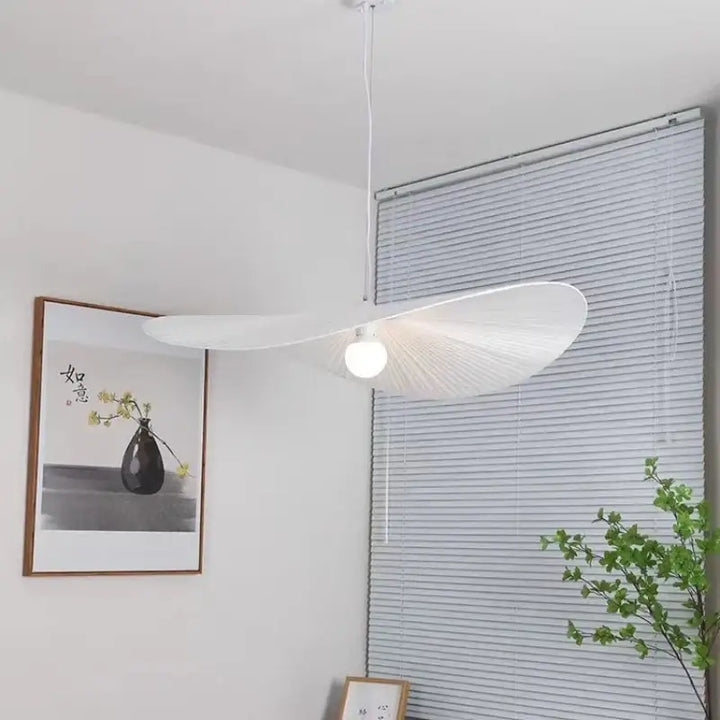 Suspension Blanche Design Organique Forme Ondulée Moderne et Légère