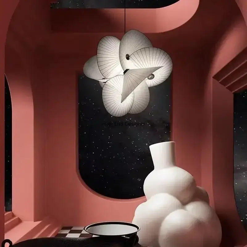 Suspension Blanche Design Sculptural Formes Ailées Moderne Chic

