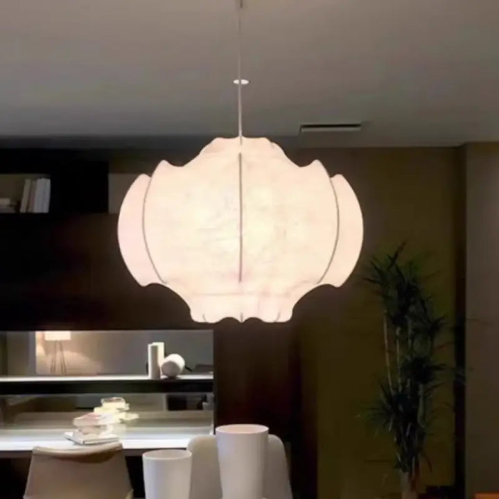 Suspension Blanche Forme Organique Design Moderne Élégant


