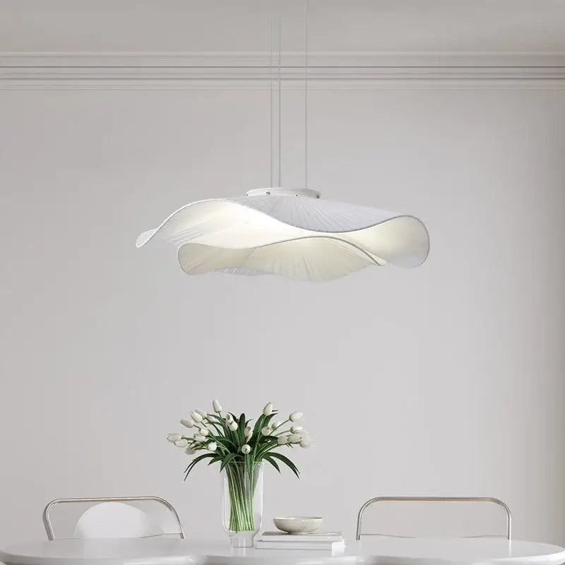 Modern Simple Fabric Led Pendant Lights Dining Room Nordic Chandelier Lamp Bar Hanging Lamp Home Decor Dimmable Light