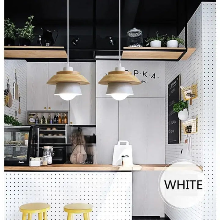 Suspension bois et couleur design scandinave en bois naturel