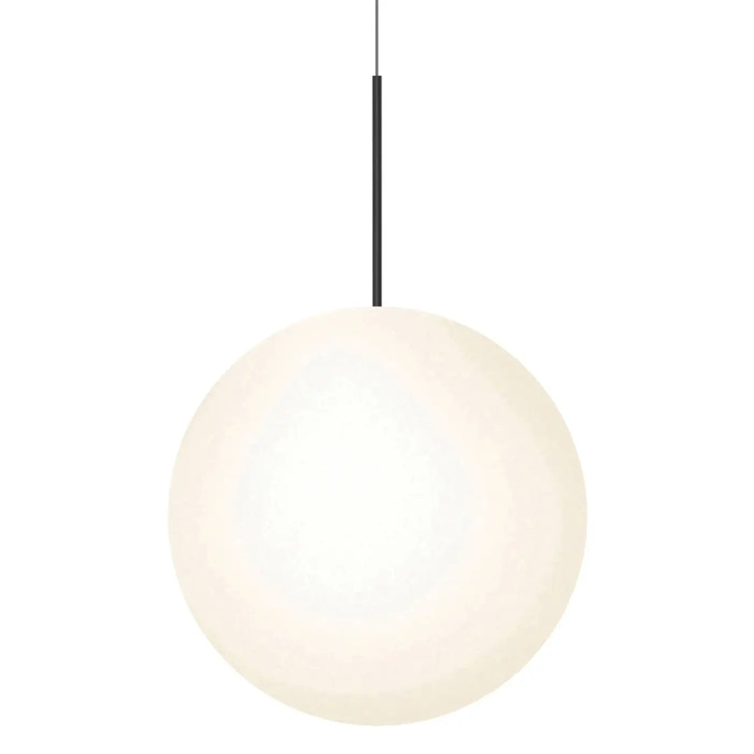 Suspension Bola Sphere noire, grand globe opale de 60 cm