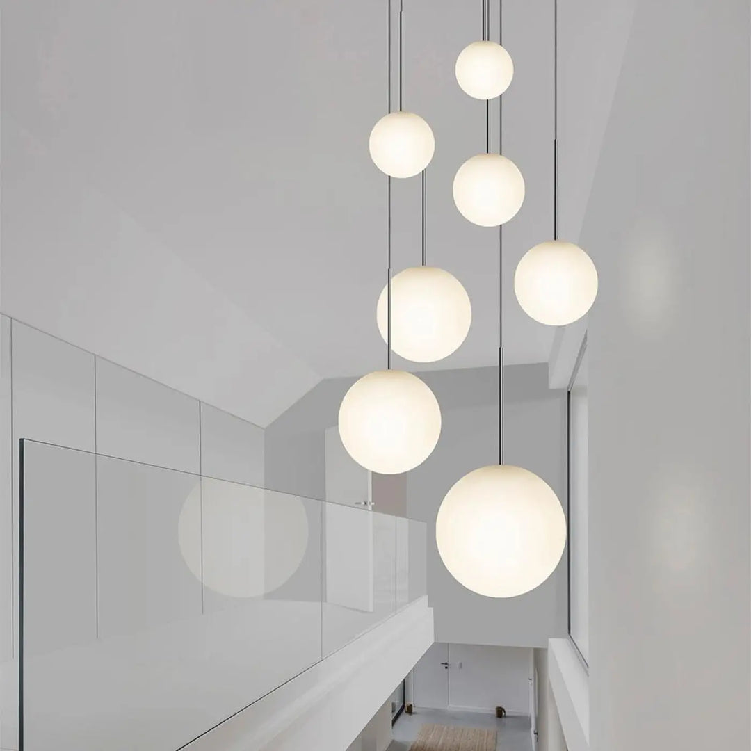 Suspensions boule Bola Sphere en verre opale