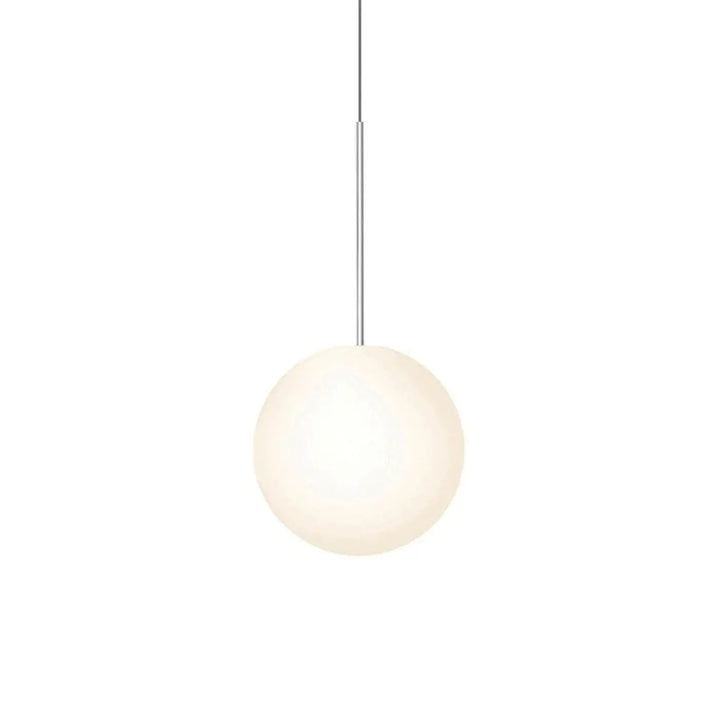 Suspension Bola Sphere chromée, globe en verre opale de 30,5 cm