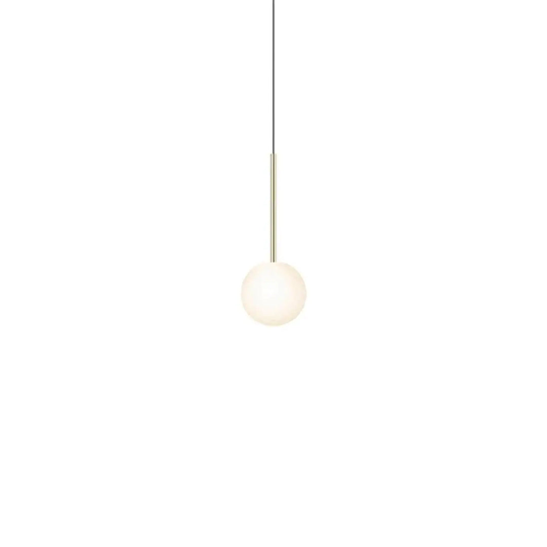 Suspension Bola Sphere dorée, globe en verre opale de 13 cm