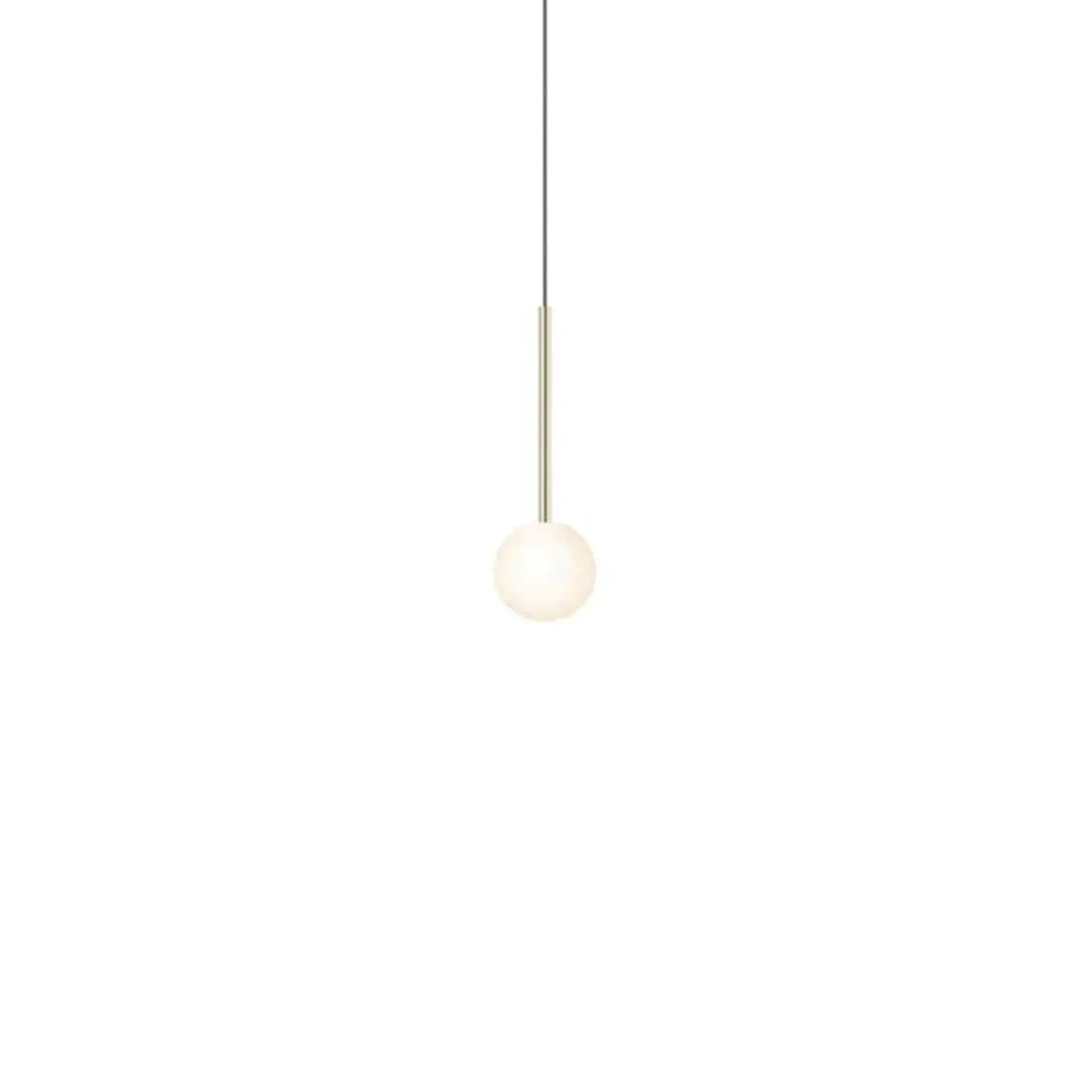 Suspension Bola Sphere dorée, globe en verre opale de 10 cm