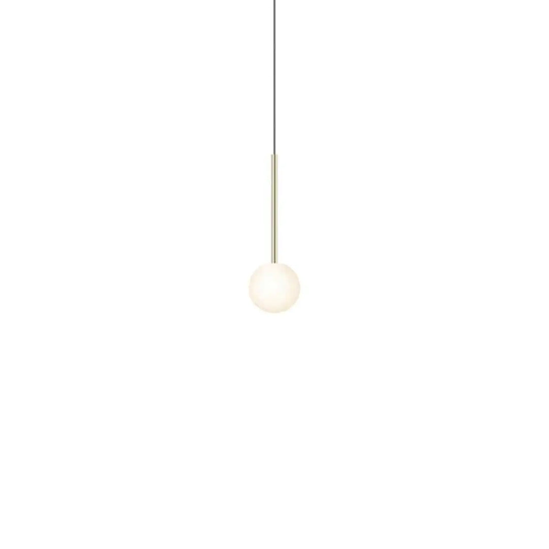 Suspension Bola Sphere dorée, globe en verre opale de 10 cm