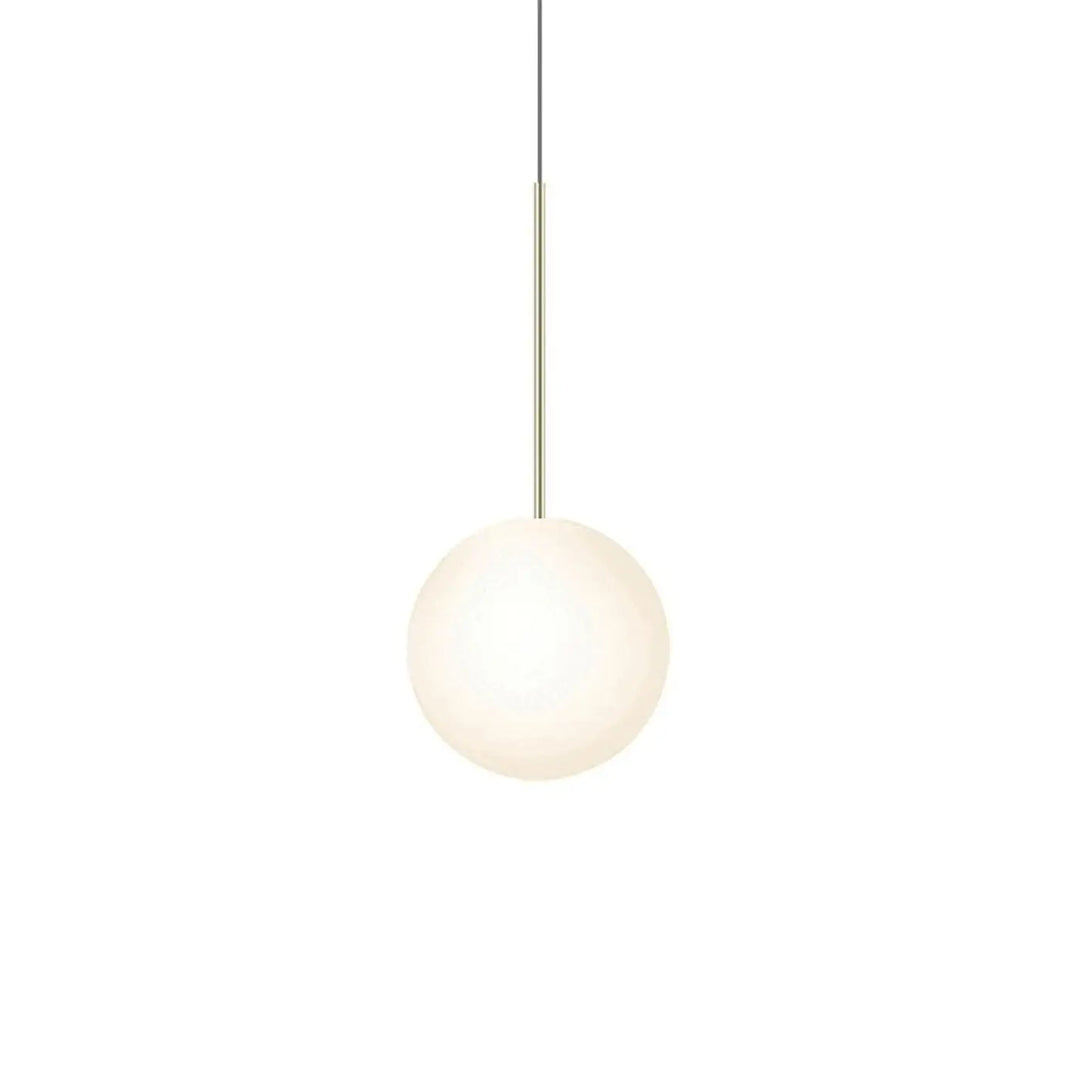 Suspension Bola Sphere dorée, globe en verre opale de 25,5 cm