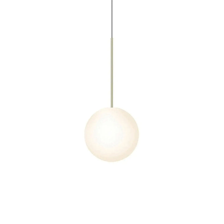 Suspension Bola Sphere dorée, globe en verre opale de 25,5 cm