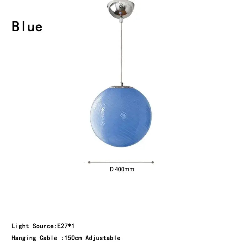 Suspension boule en verre design doux et contemporain chic