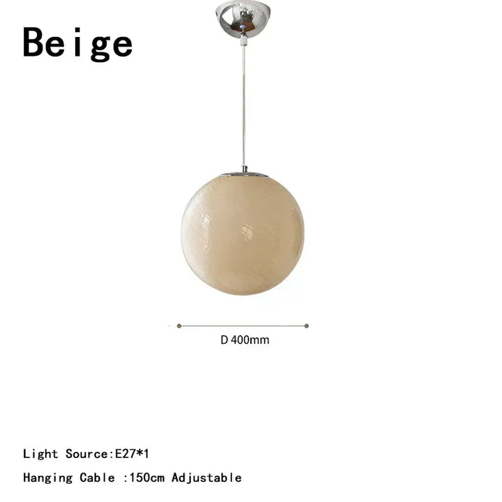 Suspension boule en verre design doux et contemporain chic
