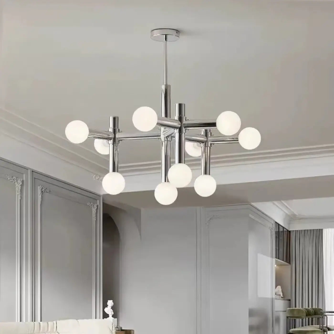 Chrome Suspension Branch With Spherical Diffusers – Lustria