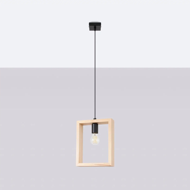 Suspension bois naturel éteinte