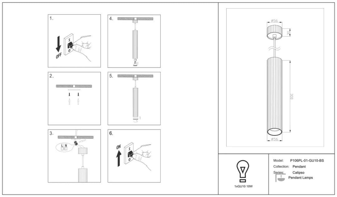 Suspension luminaire calipso tube avec finition métallique cannelée et abat-jour en verre dépoli au-dessus d’un îlot