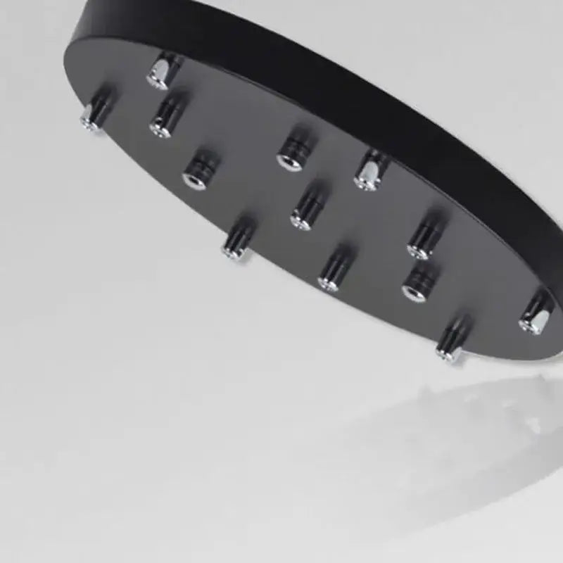 Suspension Cascade Moderne Cylindres Noirs Pour Escalier Chic