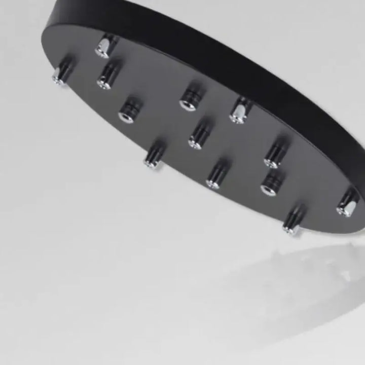 Suspension Cascade Moderne Cylindres Noirs Pour Escalier Chic