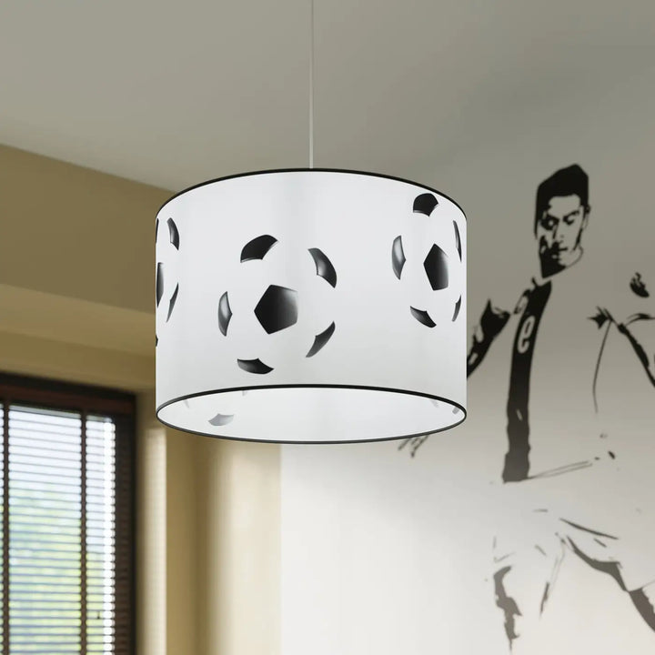 Abat-jour ballons de football vu de près