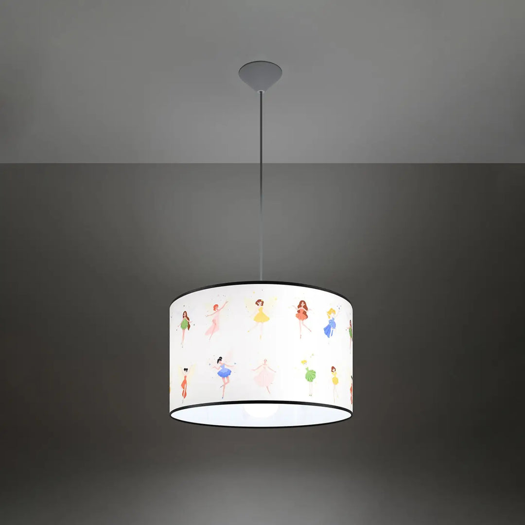 Suspension multicolore allumée