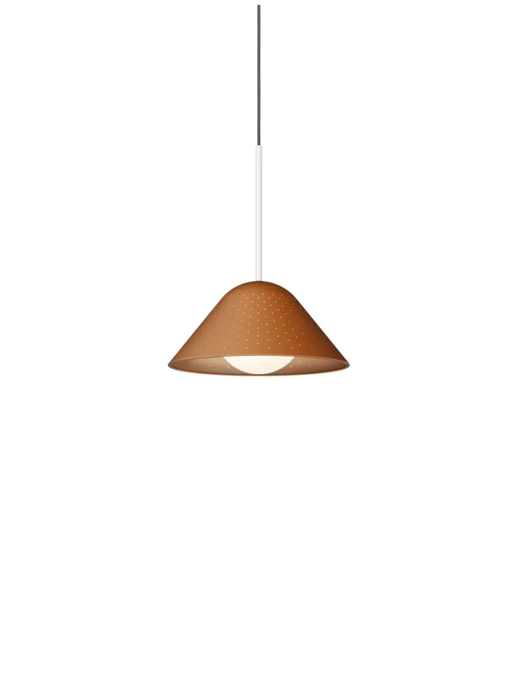 Suspension Bola Bell orange à tige blanche, taille petite
