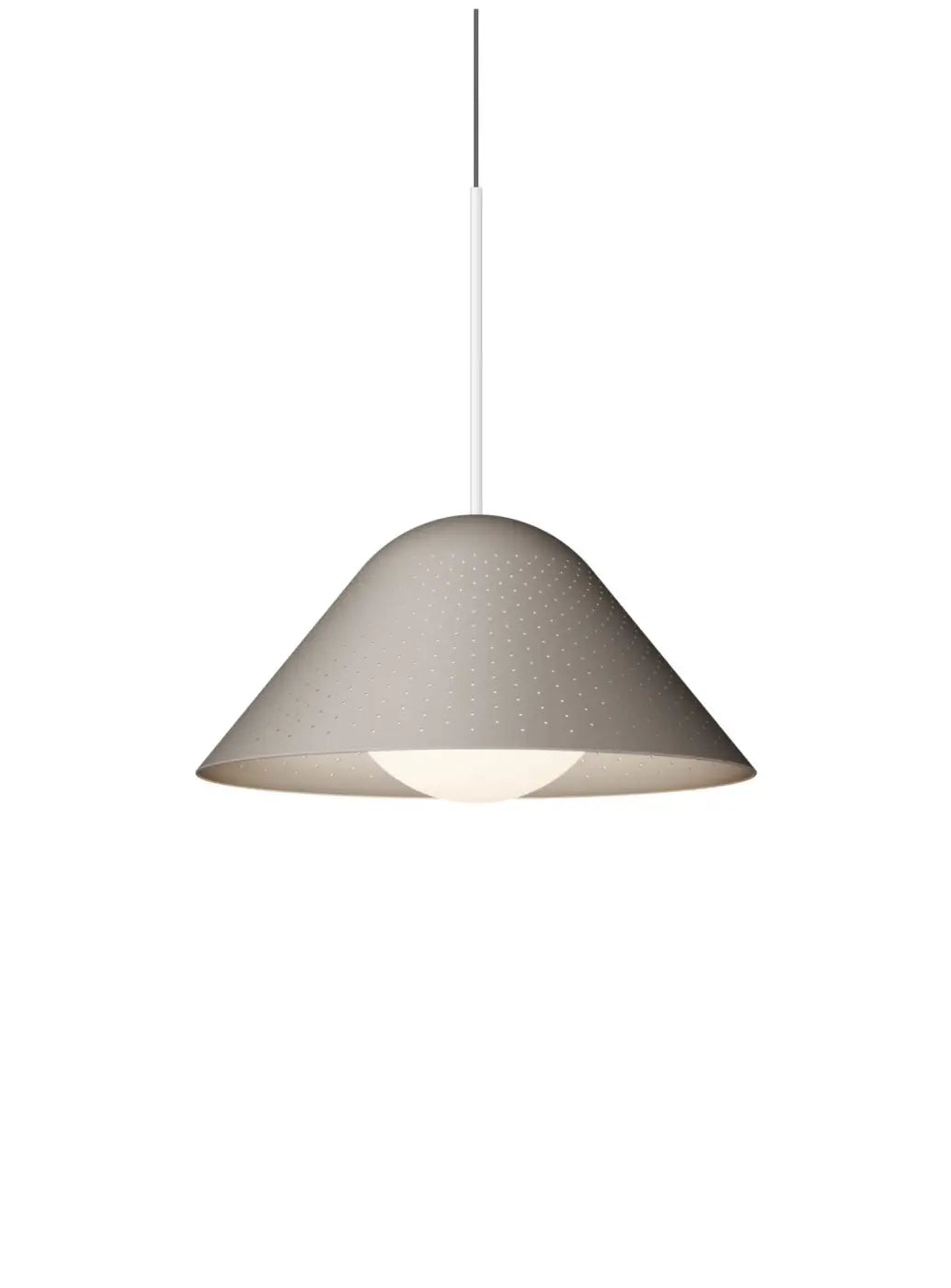 Suspension Bola Bell marron à tige blanche, taille moyenne