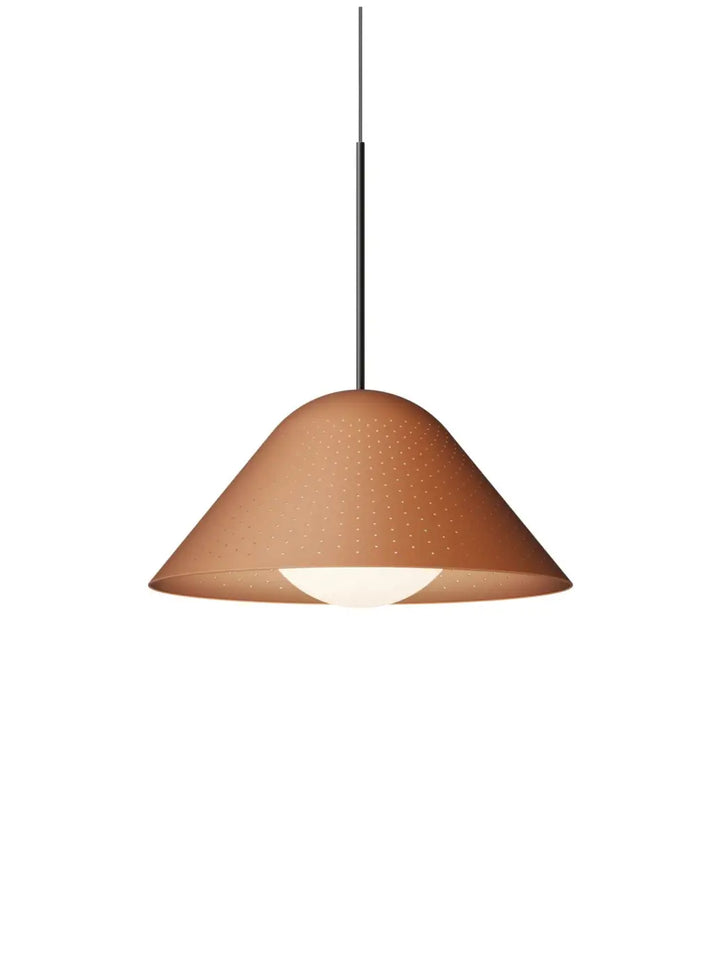 Suspension Bola Bell orange à tige noire, taille moyenne