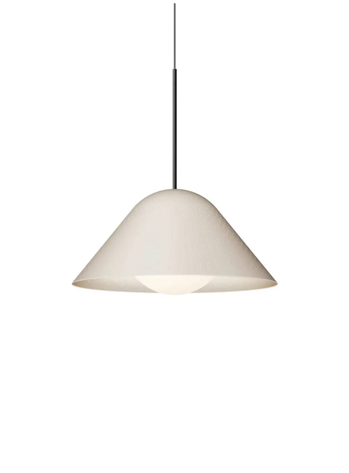 Suspension Bola Bell beige à tige noire, taille moyenne