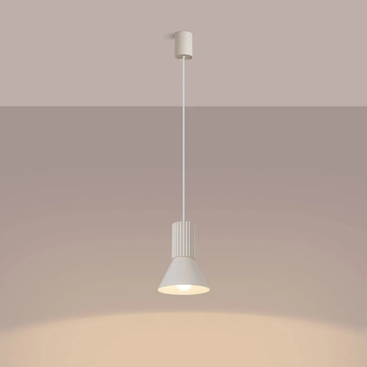 Suspension beige allumée