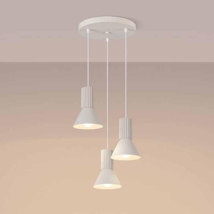 Suspension beige allumée