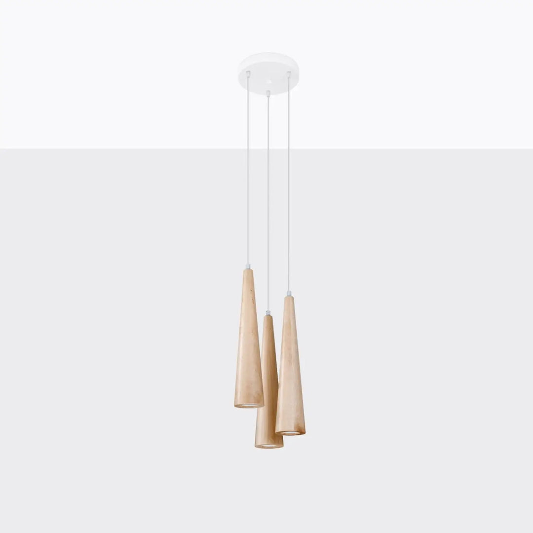 Suspension bois naturel éteinte