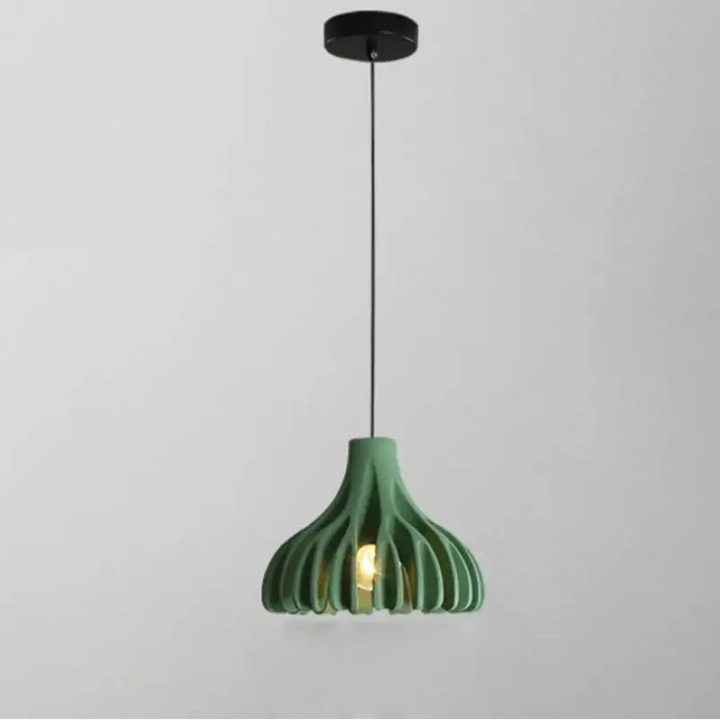 Suspension Contemporaine En Bois Et Couleur Chic Élégante