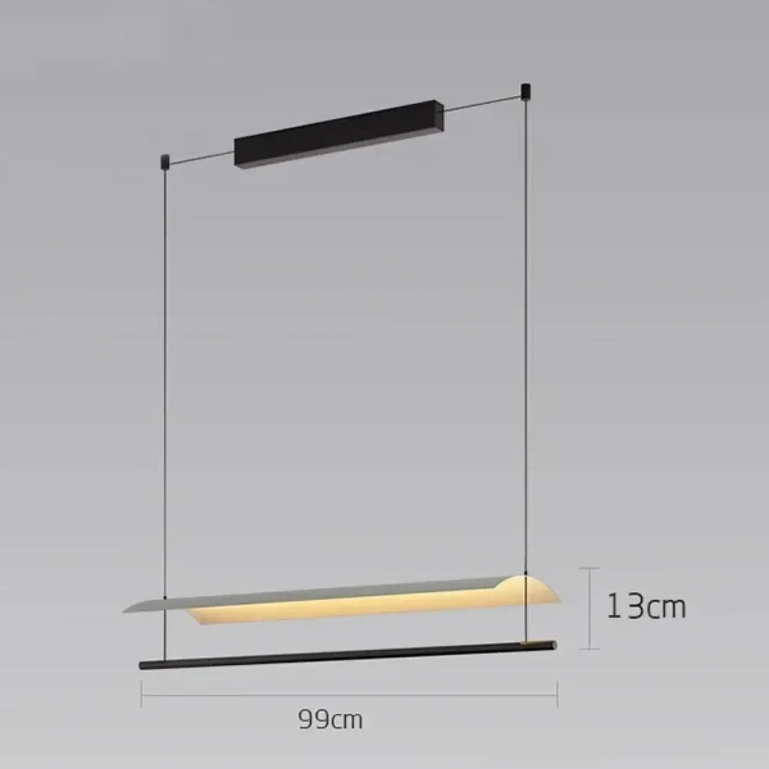 Suspension contemporaine minimaliste noir style chic