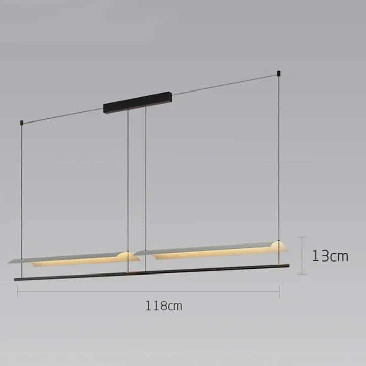 Suspension contemporaine minimaliste noir style chic