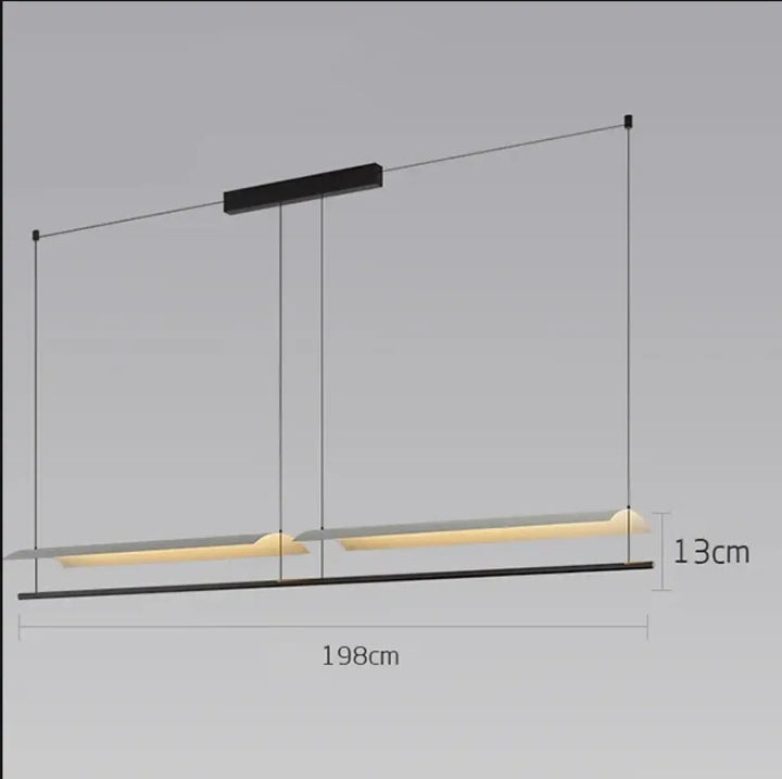 Suspension contemporaine minimaliste noir style chic