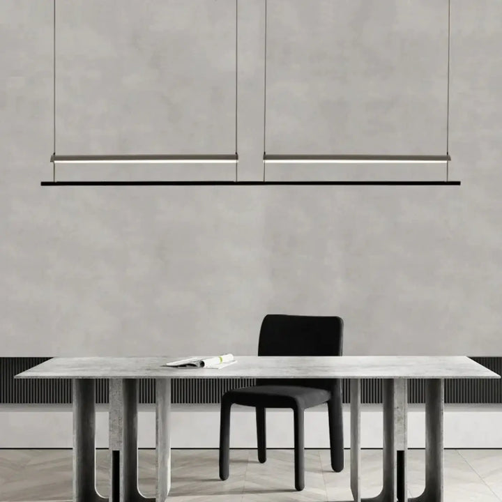 Suspension contemporaine minimaliste noir style chic