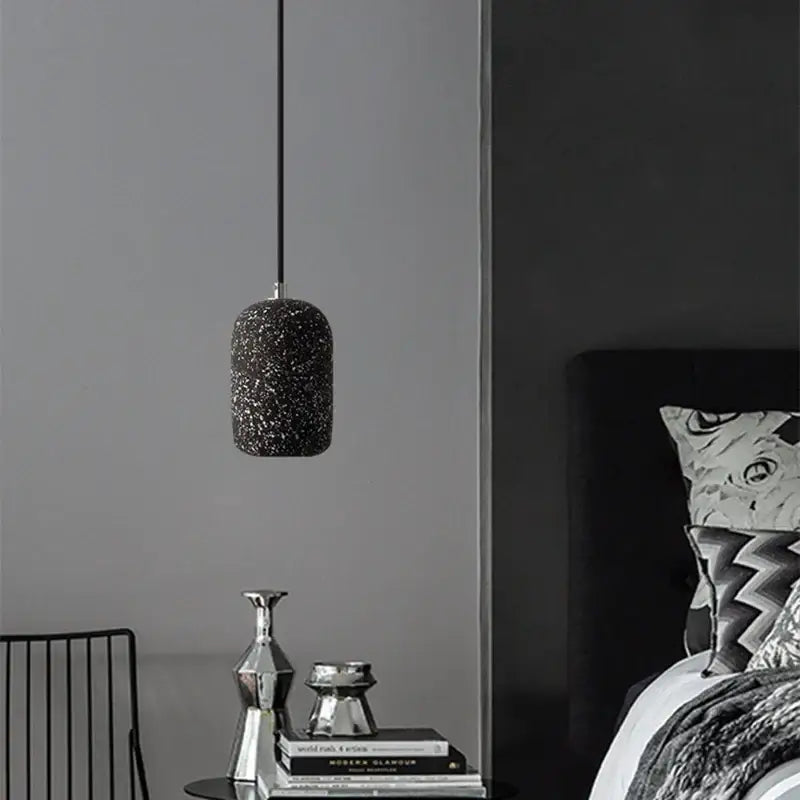 Suspension Cylindre Béton Terrazzo Design Industriel Moderne

