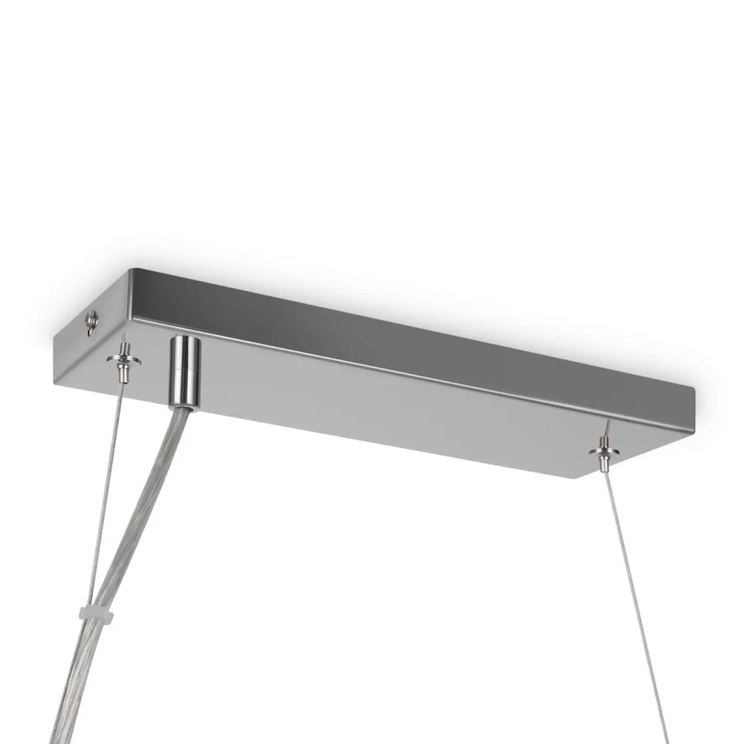 Suspension linéaire dallas linéaire avec finition chrome moderne et design minimaliste art déco