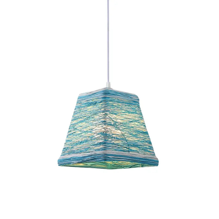 Suspension décorative bohème en fibres colorées stylé