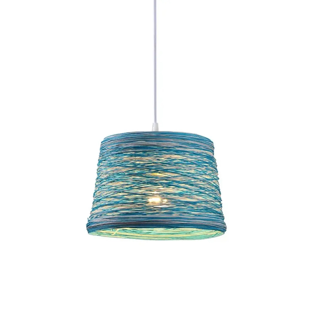 Suspension décorative bohème en fibres colorées stylé