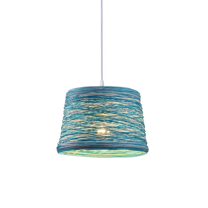 Suspension décorative bohème en fibres colorées stylé