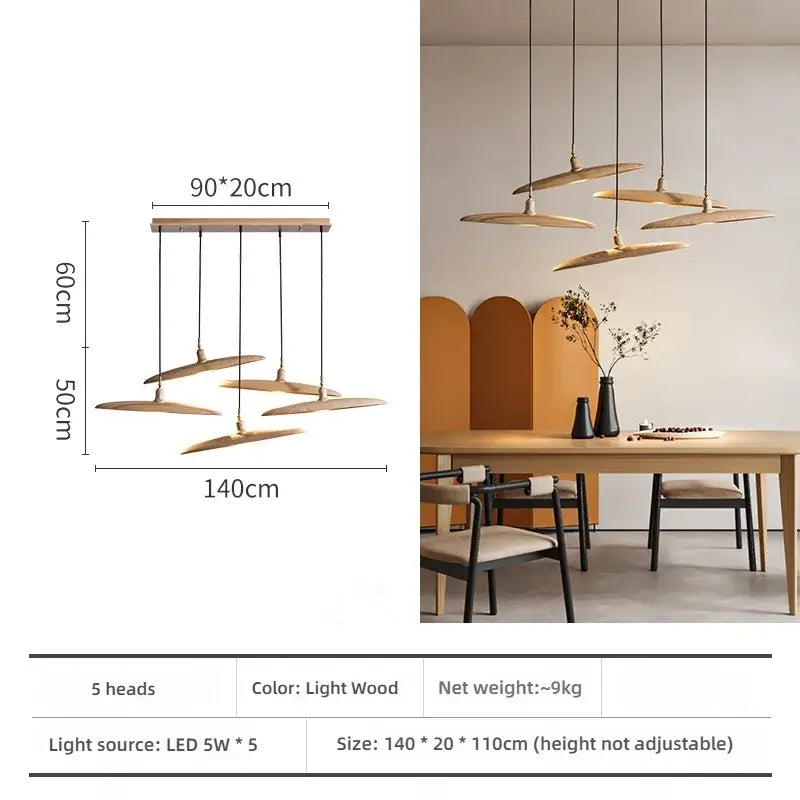 Suspension décorative en bois style zen contemporain design