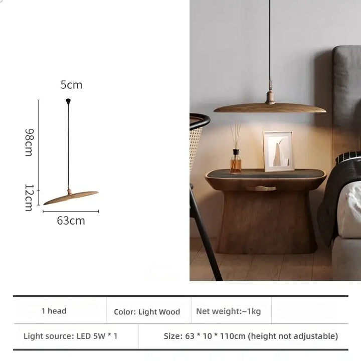 Suspension décorative en bois style zen contemporain design