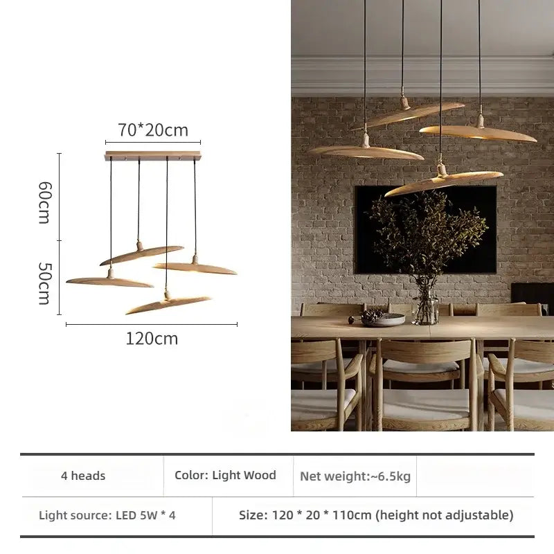 Suspension décorative en bois style zen contemporain design