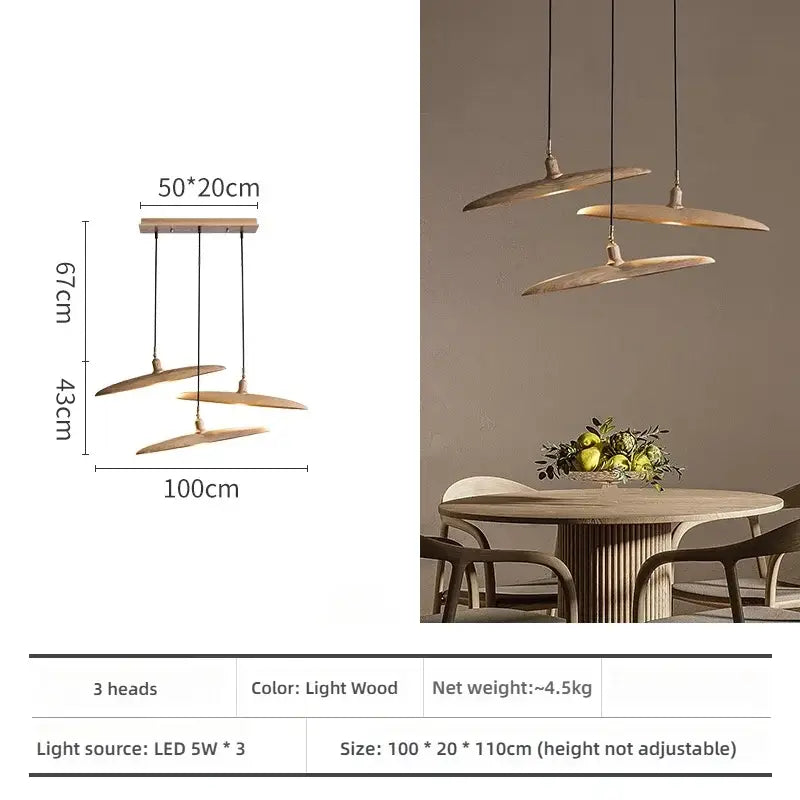 Suspension décorative en bois style zen contemporain design