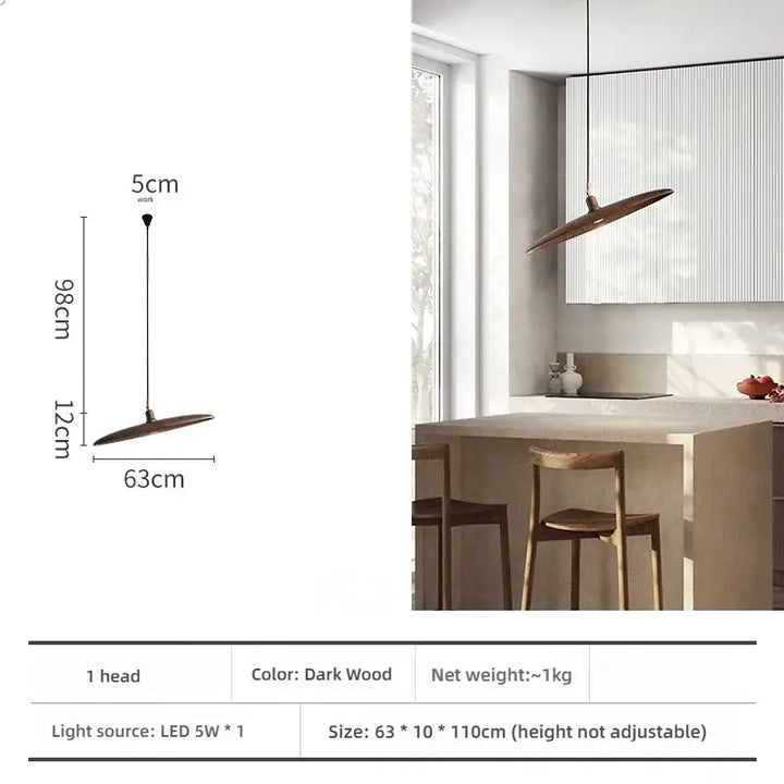 Suspension décorative en bois style zen contemporain design