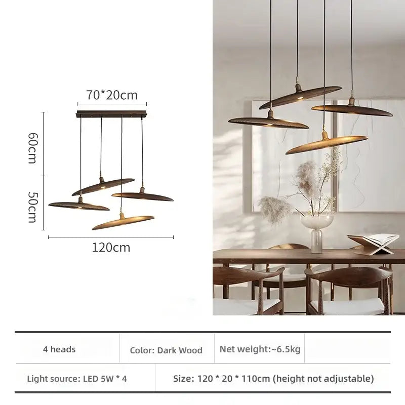 Suspension décorative en bois style zen contemporain design