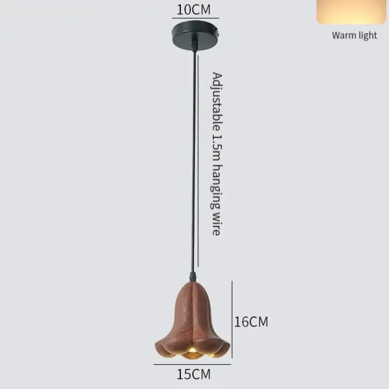 Suspension décorative effet bois style naturel chic