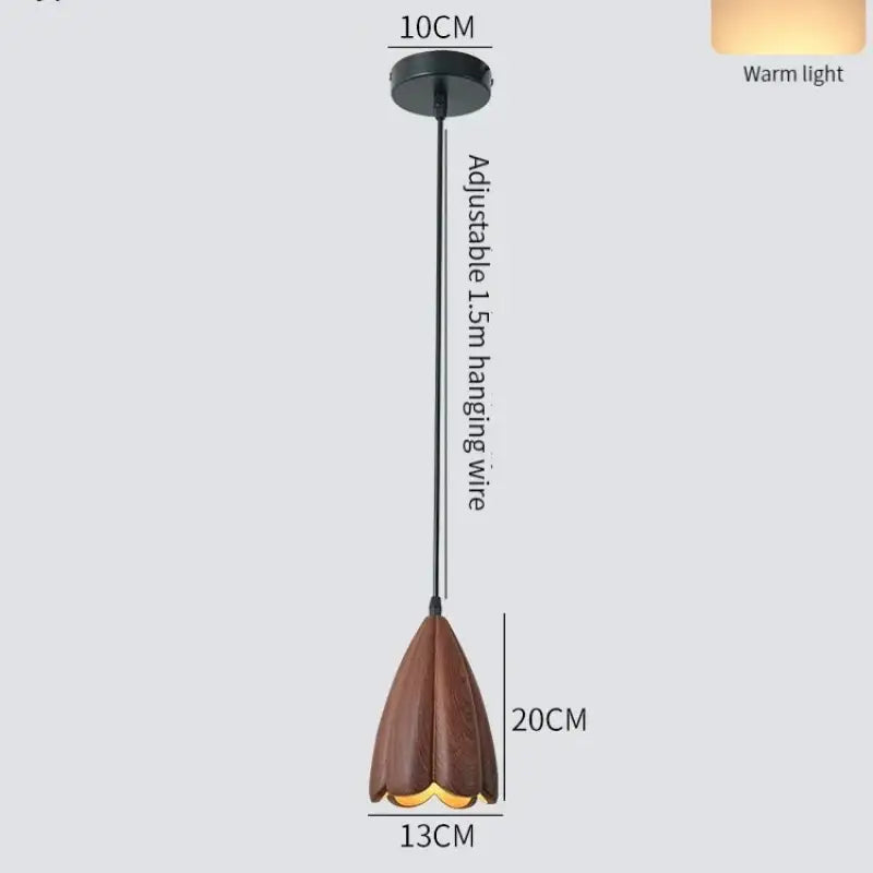 Suspension décorative effet bois style naturel chic