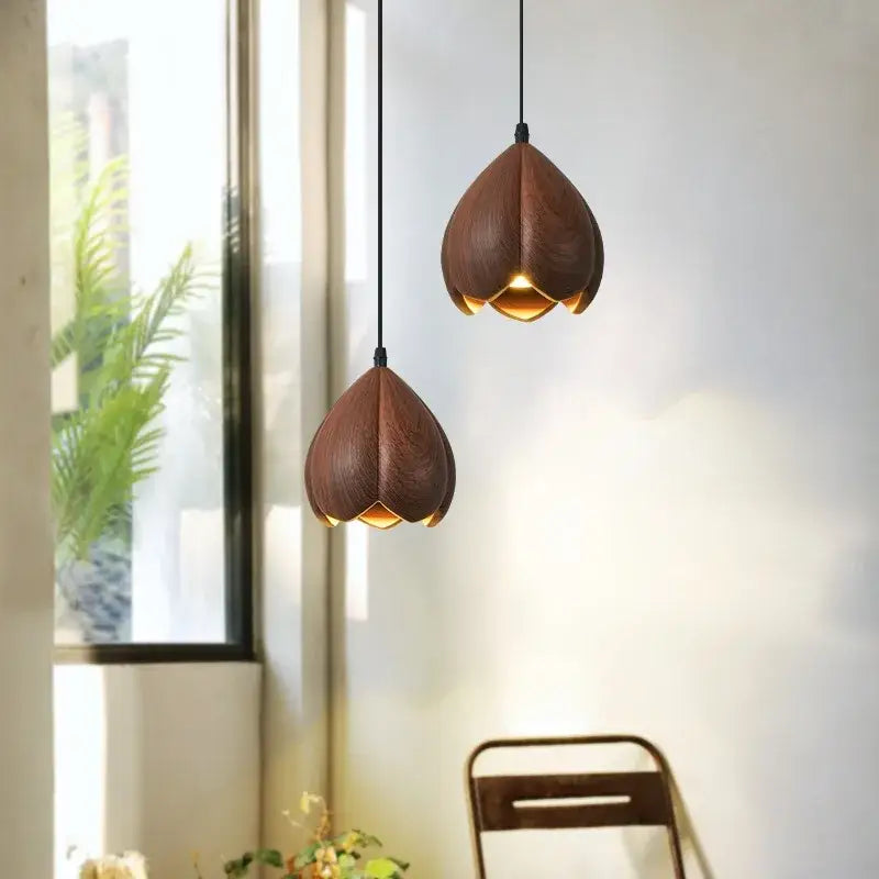 Suspension décorative effet bois style naturel chic