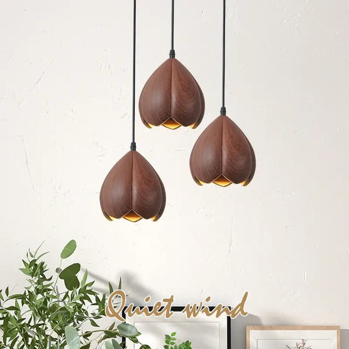 Suspension décorative effet bois style naturel chic